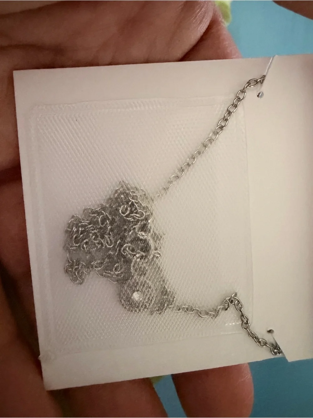 Tory Burch Silver Pavé Double-T Pendant Necklace